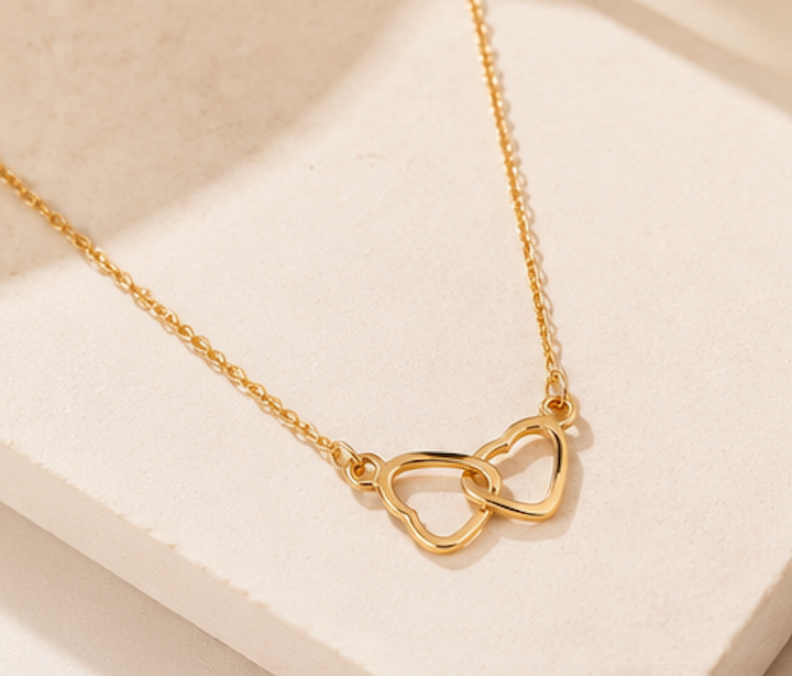 Collar Corazón Doble