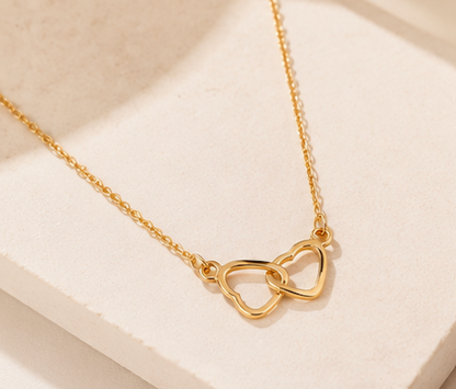 Collar Corazón Doble