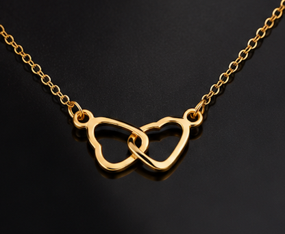 Collar Corazón Doble
