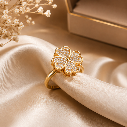 Anillo Trébol Dorado