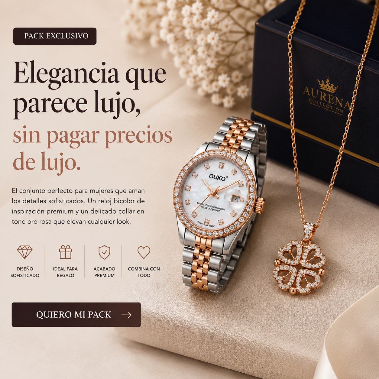 Pack Exclusivo Reloj Y Collar